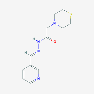 molecular formula C12H16N4OS B3836924 N'-(3-pyridinylmethylene)-2-(4-thiomorpholinyl)acetohydrazide 