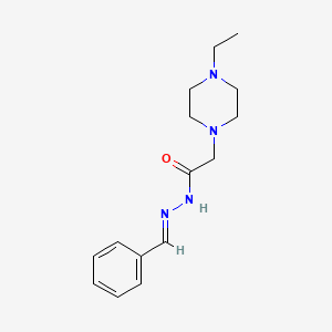 molecular formula C15H22N4O B3836938 N'-benzylidene-2-(4-ethyl-1-piperazinyl)acetohydrazide 