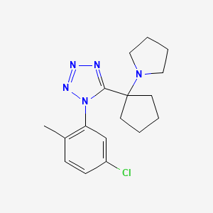 molecular formula C17H22ClN5 B3836971 1-(5-chloro-2-methylphenyl)-5-[1-(1-pyrrolidinyl)cyclopentyl]-1H-tetrazole 