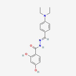 molecular formula C18H21N3O3 B3836997 N'-[4-(diethylamino)benzylidene]-2,4-dihydroxybenzohydrazide 