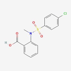 molecular formula C14H12ClNO4S B3837000 2-[[(4-chlorophenyl)sulfonyl](methyl)amino]benzoic acid 