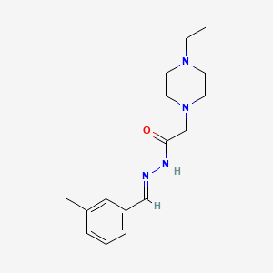 molecular formula C16H24N4O B3837019 2-(4-ethyl-1-piperazinyl)-N'-(3-methylbenzylidene)acetohydrazide 