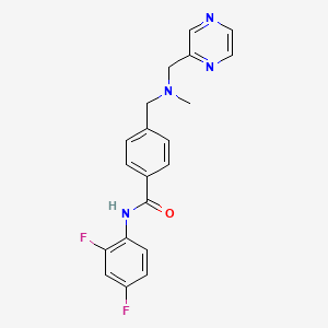 molecular formula C20H18F2N4O B3837034 N-(2,4-difluorophenyl)-4-{[methyl(pyrazin-2-ylmethyl)amino]methyl}benzamide 