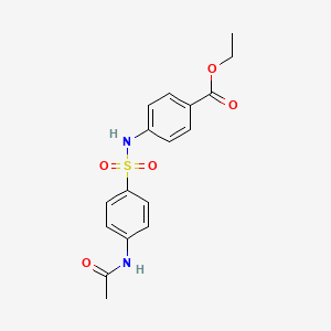 molecular formula C17H18N2O5S B3837047 ethyl 4-({[4-(acetylamino)phenyl]sulfonyl}amino)benzoate CAS No. 89113-20-2