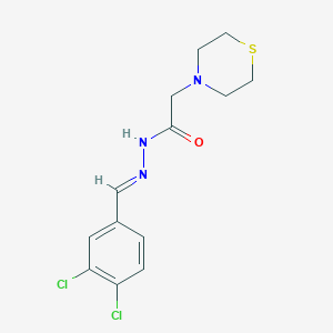 molecular formula C13H15Cl2N3OS B3837053 N'-(3,4-dichlorobenzylidene)-2-(4-thiomorpholinyl)acetohydrazide 