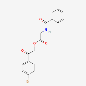 molecular formula C17H14BrNO4 B3837070 2-(4-bromophenyl)-2-oxoethyl N-benzoylglycinate CAS No. 7510-50-1
