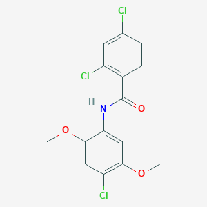 molecular formula C15H12Cl3NO3 B3837073 2,4-dichloro-N-(4-chloro-2,5-dimethoxyphenyl)benzamide 