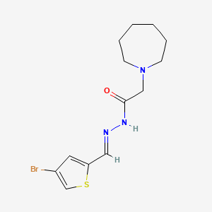 molecular formula C13H18BrN3OS B3837079 2-(1-azepanyl)-N'-[(4-bromo-2-thienyl)methylene]acetohydrazide 