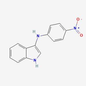 molecular formula C14H11N3O2 B3837087 N-(4-nitrophenyl)-1H-indol-3-amine 