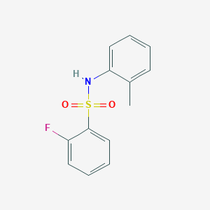 molecular formula C13H12FNO2S B383709 2-fluoro-N-(2-methylphenyl)benzenesulfonamide CAS No. 497089-44-8