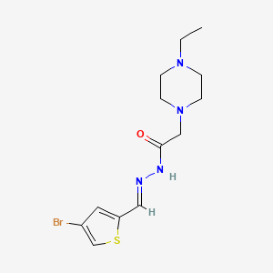 molecular formula C13H19BrN4OS B3837092 N'-[(4-bromo-2-thienyl)methylene]-2-(4-ethyl-1-piperazinyl)acetohydrazide 