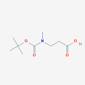 molecular formula C9H17NO4 B038371 3-((Tert-butoxycarbonyl)(methyl)amino)propanoic acid CAS No. 124072-61-3