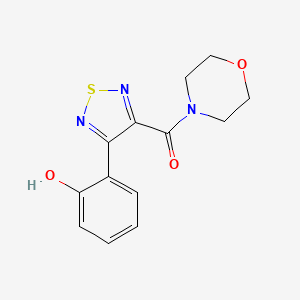 molecular formula C13H13N3O3S B3837136 2-[4-(4-morpholinylcarbonyl)-1,2,5-thiadiazol-3-yl]phenol 