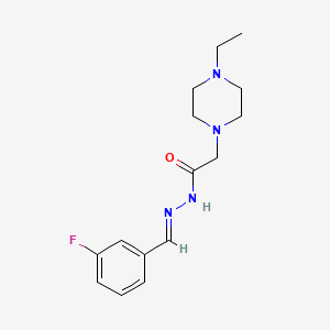 molecular formula C15H21FN4O B3837140 2-(4-ethyl-1-piperazinyl)-N'-(3-fluorobenzylidene)acetohydrazide 