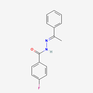 molecular formula C15H13FN2O B3837142 4-fluoro-N'-(1-phenylethylidene)benzohydrazide 