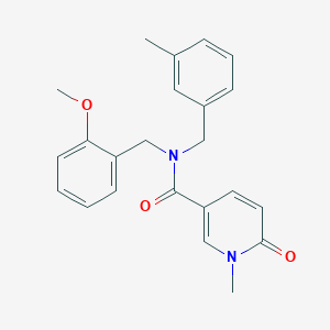 molecular formula C23H24N2O3 B3837153 N-(2-methoxybenzyl)-1-methyl-N-(3-methylbenzyl)-6-oxo-1,6-dihydropyridine-3-carboxamide 