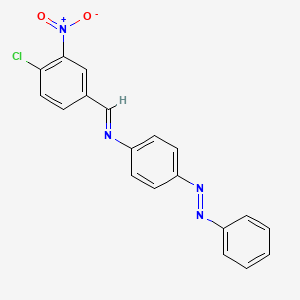 molecular formula C19H13ClN4O2 B3837161 (4-chloro-3-nitrobenzylidene)[4-(phenyldiazenyl)phenyl]amine 