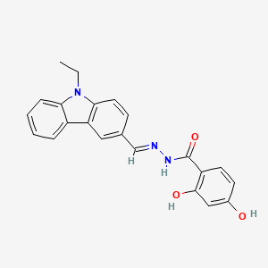 molecular formula C22H19N3O3 B3837163 N'-[(9-ethyl-9H-carbazol-3-yl)methylene]-2,4-dihydroxybenzohydrazide 