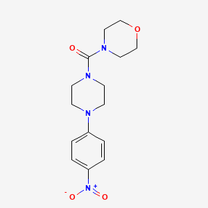 molecular formula C15H20N4O4 B3837164 4-{[4-(4-nitrophenyl)-1-piperazinyl]carbonyl}morpholine 