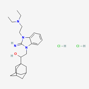 molecular formula C25H40Cl2N4O B3837165 1-(1-adamantyl)-2-{3-[2-(diethylamino)ethyl]-2-imino-2,3-dihydro-1H-benzimidazol-1-yl}ethanol dihydrochloride 