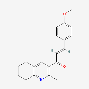 molecular formula C20H21NO2 B3837172 3-(4-methoxyphenyl)-1-(2-methyl-5,6,7,8-tetrahydro-3-quinolinyl)-2-propen-1-one 