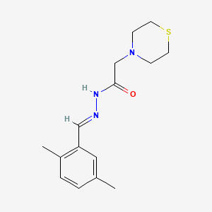 molecular formula C15H21N3OS B3837209 N'-(2,5-dimethylbenzylidene)-2-(4-thiomorpholinyl)acetohydrazide 