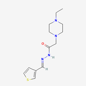 molecular formula C13H20N4OS B3837213 2-(4-ethyl-1-piperazinyl)-N'-(3-thienylmethylene)acetohydrazide 