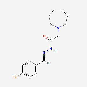 molecular formula C15H20BrN3O B3837233 2-(1-azepanyl)-N'-(4-bromobenzylidene)acetohydrazide 