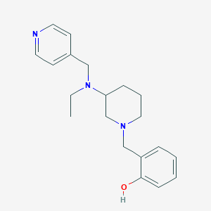 molecular formula C20H27N3O B3837235 2-({3-[ethyl(4-pyridinylmethyl)amino]-1-piperidinyl}methyl)phenol 