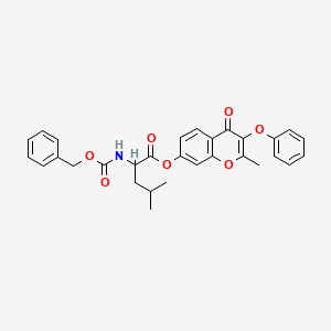molecular formula C30H29NO7 B3837237 2-methyl-4-oxo-3-phenoxy-4H-chromen-7-yl N-[(benzyloxy)carbonyl]leucinate 