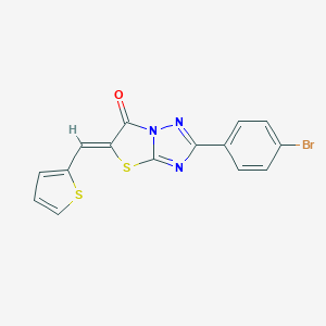 2-(4-bromophenyl)-5-(2-thienylmethylene)[1,3]thiazolo[3,2-b][1,2,4]triazol-6(5H)-one