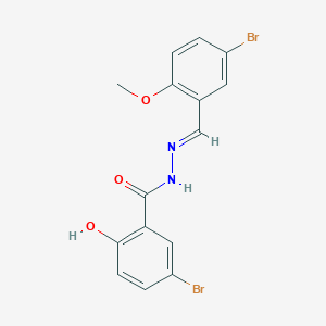 molecular formula C15H12Br2N2O3 B3837286 5-bromo-N'-(5-bromo-2-methoxybenzylidene)-2-hydroxybenzohydrazide 