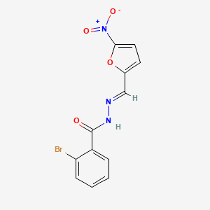 molecular formula C12H8BrN3O4 B3837301 2-bromo-N'-[(5-nitro-2-furyl)methylene]benzohydrazide 