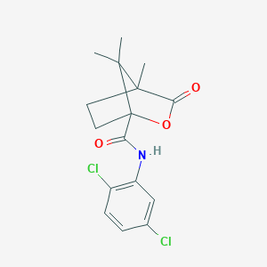 molecular formula C16H17Cl2NO3 B383731 N-(2,5-dichlorophenyl)-4,7,7-trimethyl-3-oxo-2-oxabicyclo[2.2.1]heptane-1-carboxamide 