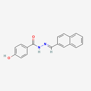 molecular formula C18H14N2O2 B3837316 4-hydroxy-N'-(2-naphthylmethylene)benzohydrazide 