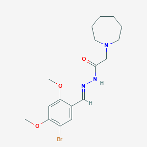 molecular formula C17H24BrN3O3 B3837322 2-(1-azepanyl)-N'-(5-bromo-2,4-dimethoxybenzylidene)acetohydrazide 