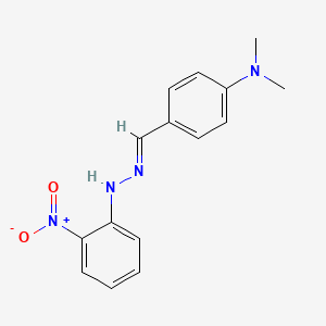 molecular formula C15H16N4O2 B3837336 4-(dimethylamino)benzaldehyde (2-nitrophenyl)hydrazone 