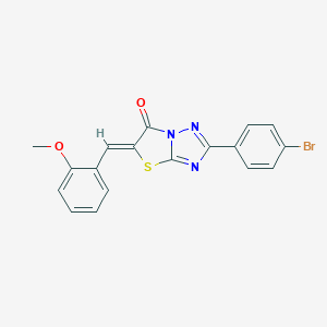 (5Z)-2-(4-bromophenyl)-5-(2-methoxybenzylidene)[1,3]thiazolo[3,2-b][1,2,4]triazol-6(5H)-one