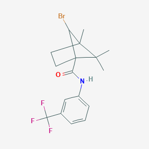 6-bromo-4,5,5-trimethyl-N-[3-(trifluoromethyl)phenyl]bicyclo[2.1.1]hexane-1-carboxamide