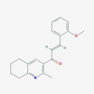 molecular formula C20H21NO2 B3837355 3-(2-methoxyphenyl)-1-(2-methyl-5,6,7,8-tetrahydro-3-quinolinyl)-2-propen-1-one 
