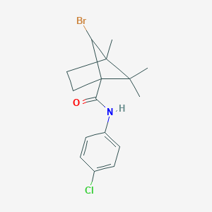 molecular formula C16H19BrClNO B383737 6-bromo-N-(4-chlorophenyl)-4,5,5-trimethylbicyclo[2.1.1]hexane-1-carboxamide 