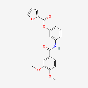 molecular formula C20H17NO6 B3837395 3-[(3,4-dimethoxybenzoyl)amino]phenyl 2-furoate 
