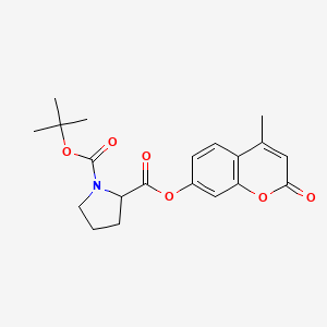 molecular formula C20H23NO6 B3837456 1-tert-butyl 2-(4-methyl-2-oxo-2H-chromen-7-yl) 1,2-pyrrolidinedicarboxylate 