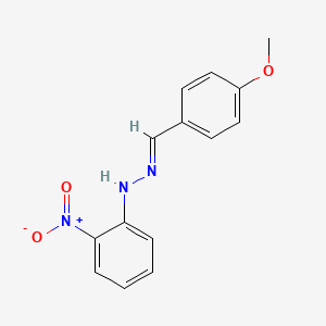 molecular formula C14H13N3O3 B3837459 4-methoxybenzaldehyde (2-nitrophenyl)hydrazone 