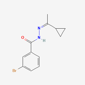 molecular formula C12H13BrN2O B3837469 3-bromo-N'-(1-cyclopropylethylidene)benzohydrazide 