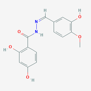 molecular formula C15H14N2O5 B3837476 2,4-dihydroxy-N'-(3-hydroxy-4-methoxybenzylidene)benzohydrazide 