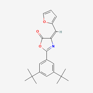 molecular formula C22H25NO3 B3837482 2-(3,5-di-tert-butylphenyl)-4-(2-furylmethylene)-1,3-oxazol-5(4H)-one 