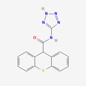 molecular formula C15H11N5OS B3837486 N-1H-tetrazol-5-yl-9H-thioxanthene-9-carboxamide 