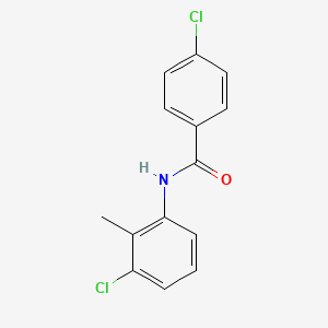 molecular formula C14H11Cl2NO B3837493 4-chloro-N-(3-chloro-2-methylphenyl)benzamide 