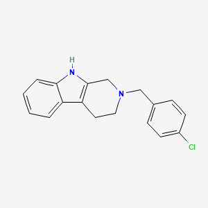 molecular formula C18H17ClN2 B3837497 2-(4-chlorobenzyl)-2,3,4,9-tetrahydro-1H-beta-carboline 